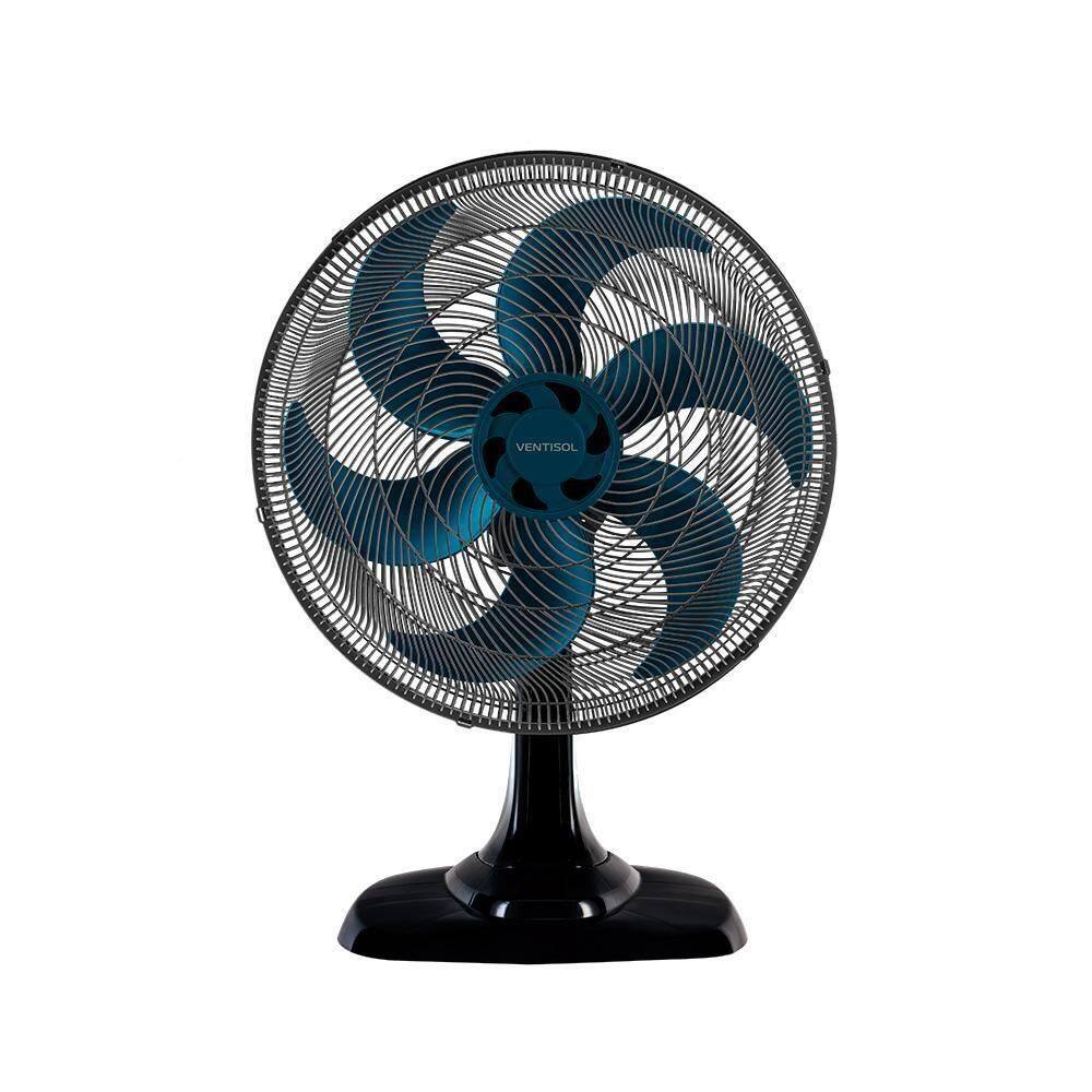 Ventilador Osc Mesa Turbo 6 50cm 6 Pás - 110V - Preto-azul
