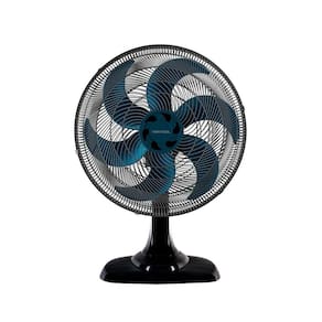 Ventilador Osc Mesa Turbo 6 50cm 6 Pás - 110V - Preto-azul