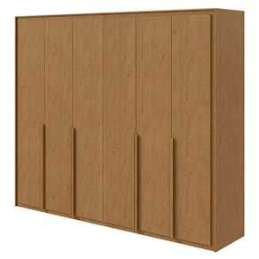 Guarda Roupa Casal Imperatore 6 Portas 2 Gavetas Amêndoa Clean - Lopas