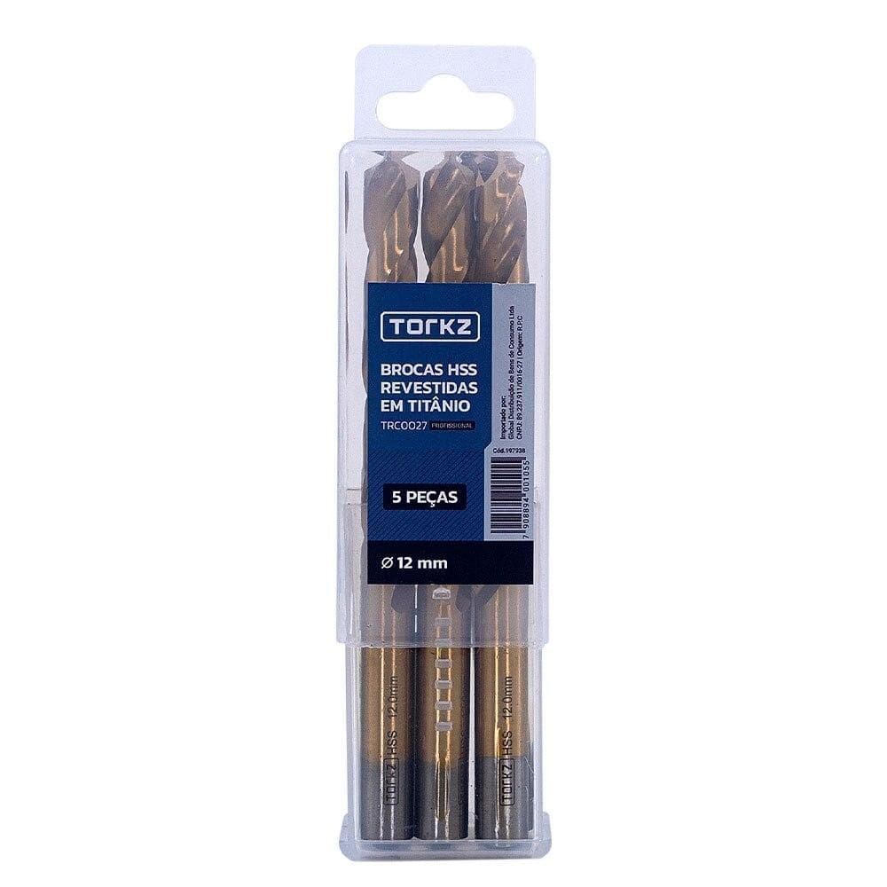 Broca AR Torkz TRC0027 Titânio, 12 mm - 5 Peças