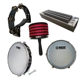 Kit Carnaval Afuxe Recoreco Pandeiro Pandeiro Meia Lua E Tamborim)