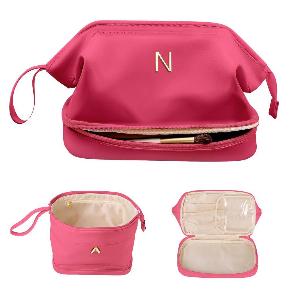 Bolsa de maquiagem Vogewood, presentes de aniversário para mulheres, couro PU
