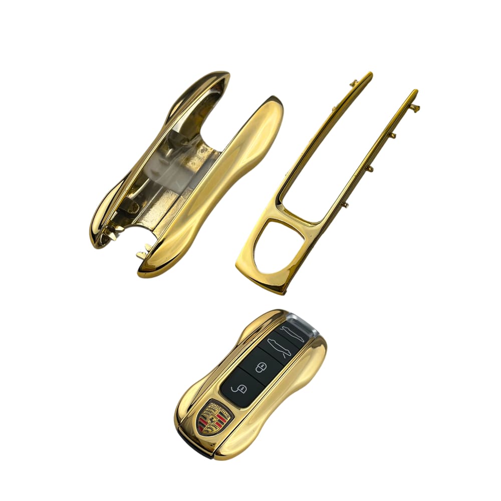 Case Chave Porsche Sup + Lat EFEITO OURO Panamera Cayenne