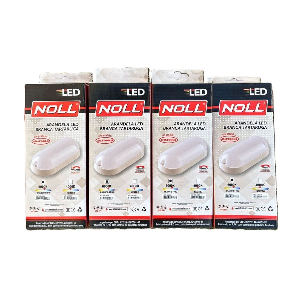 Kit 4 Peças Arandela Led Branca Tartaruga Noll