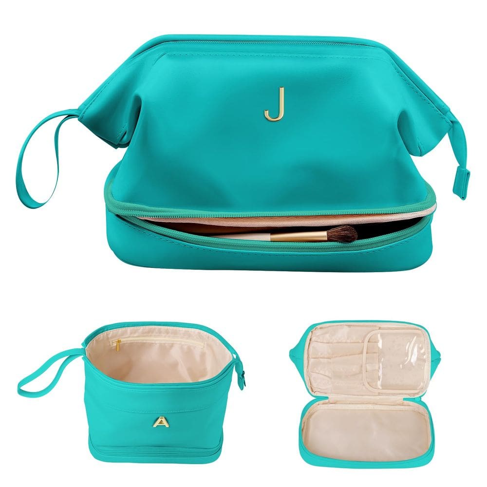 Bolsa de maquiagem Vogewood Friends impermeável de couro de dupla camada