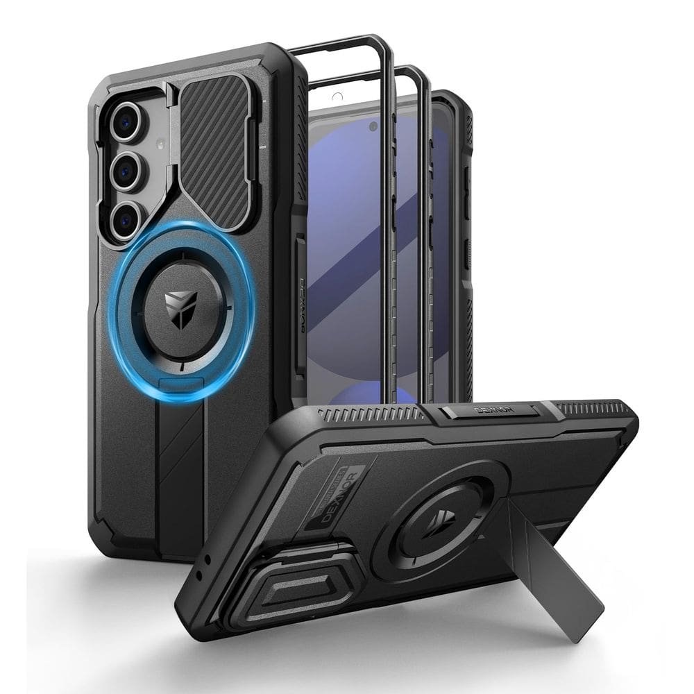 Capa Dexnor para Samsung Galaxy S24 FE com capa de câmera preta