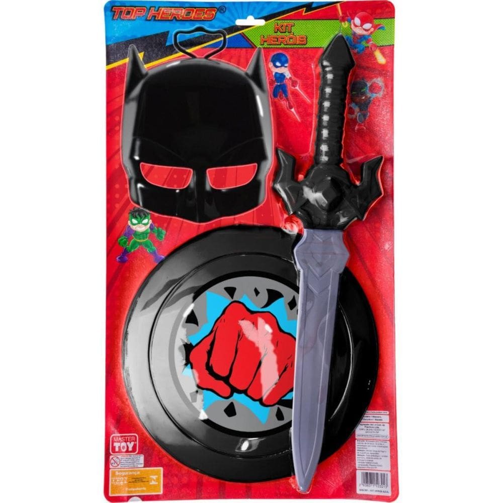 Brinquedo Infantil Kit Espada Com Escudo + Mascara Infantil