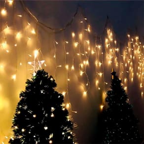 10 Metros Cascata 400 Lampadas Led Pisca Natal Cor