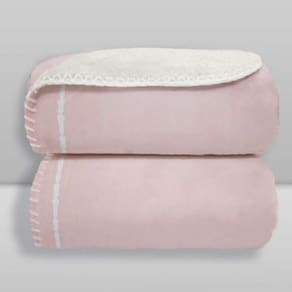 Manta Velvet Moon Frame Rosa Bebê - Laço Bebê