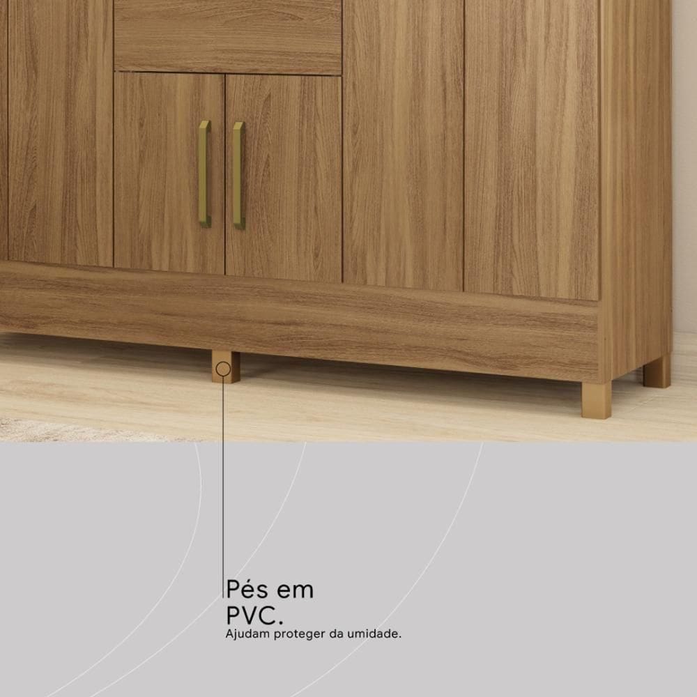 Guarda Roupa Casal 8 Portas E 2 Gavetas Paranaguá Amêndola Touch