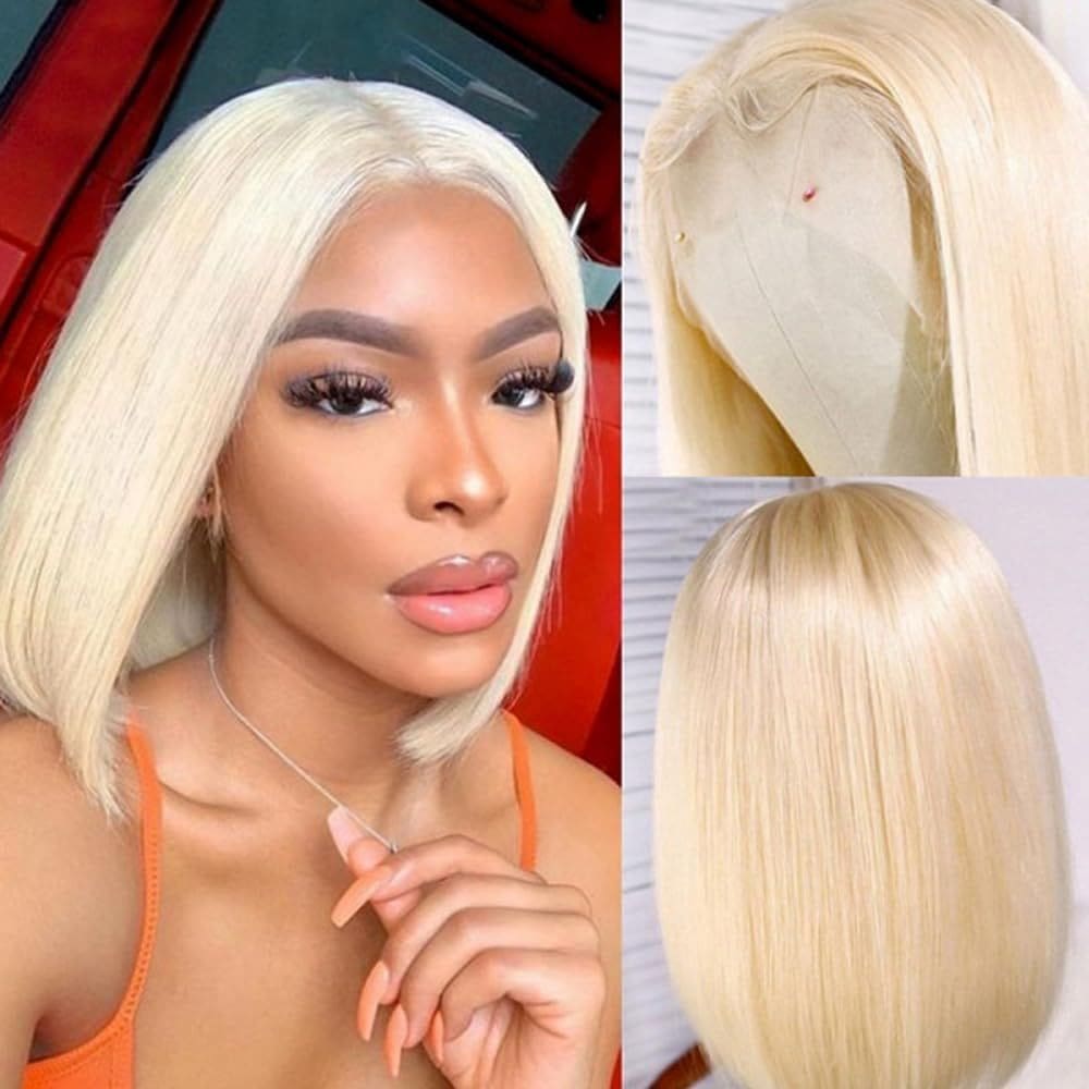 Peruca HELLOSH 613 Blonde Bob 30cm Cabelo Humano 200 Densidade