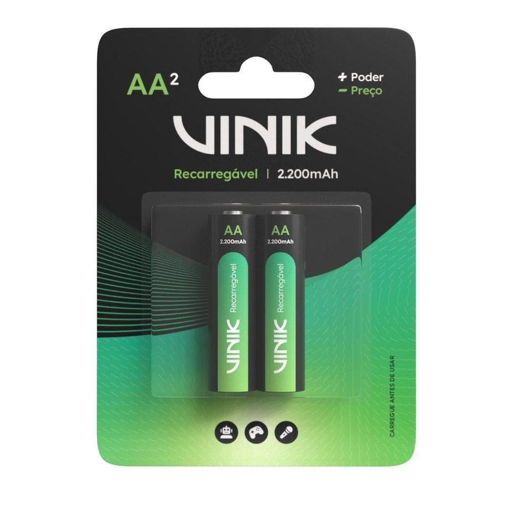Pilha Recarregável Aa C-2 - 2200mah - Vp2ab2r