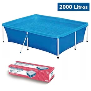 Piscina Mor Desmontável 2000 Litros - Ref 1004 - Medidas 2,11 M X 2,32 M X 58 Cm Tamanho Unico Cor Azul
