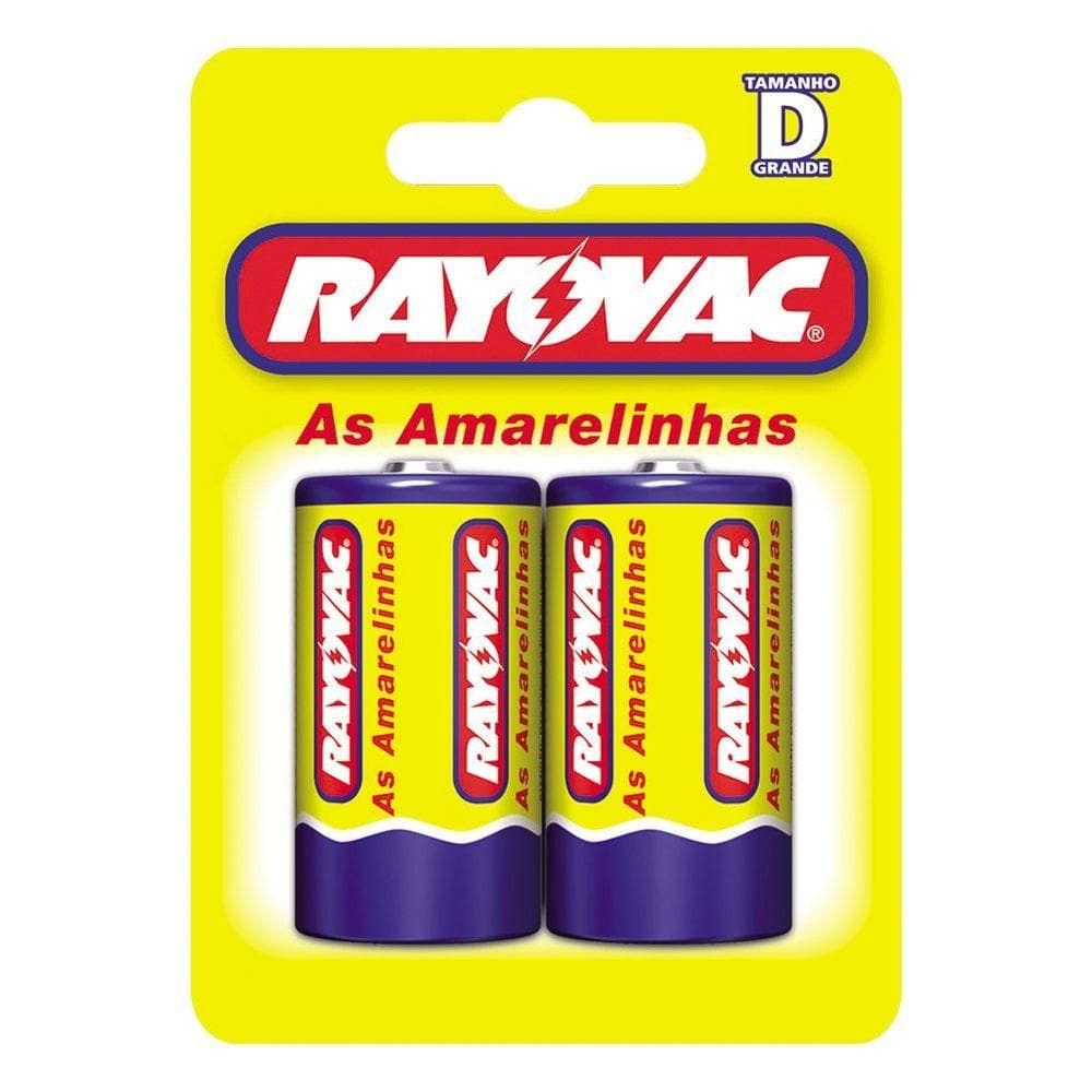 Pilha Rayovac As Amarelinhas 10298 D Grande Blister Com 2