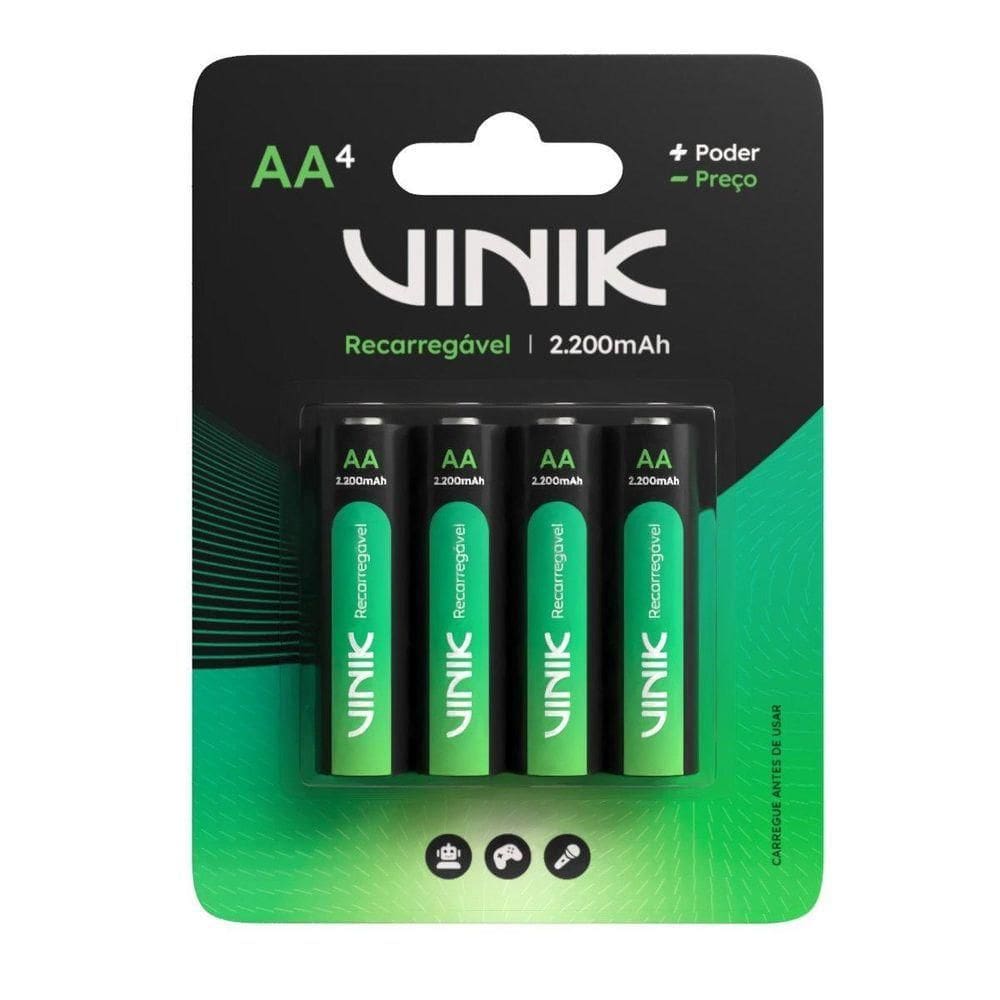 Pilha Recarregável Aa C-4 - 2200mah - Vp2ab4r