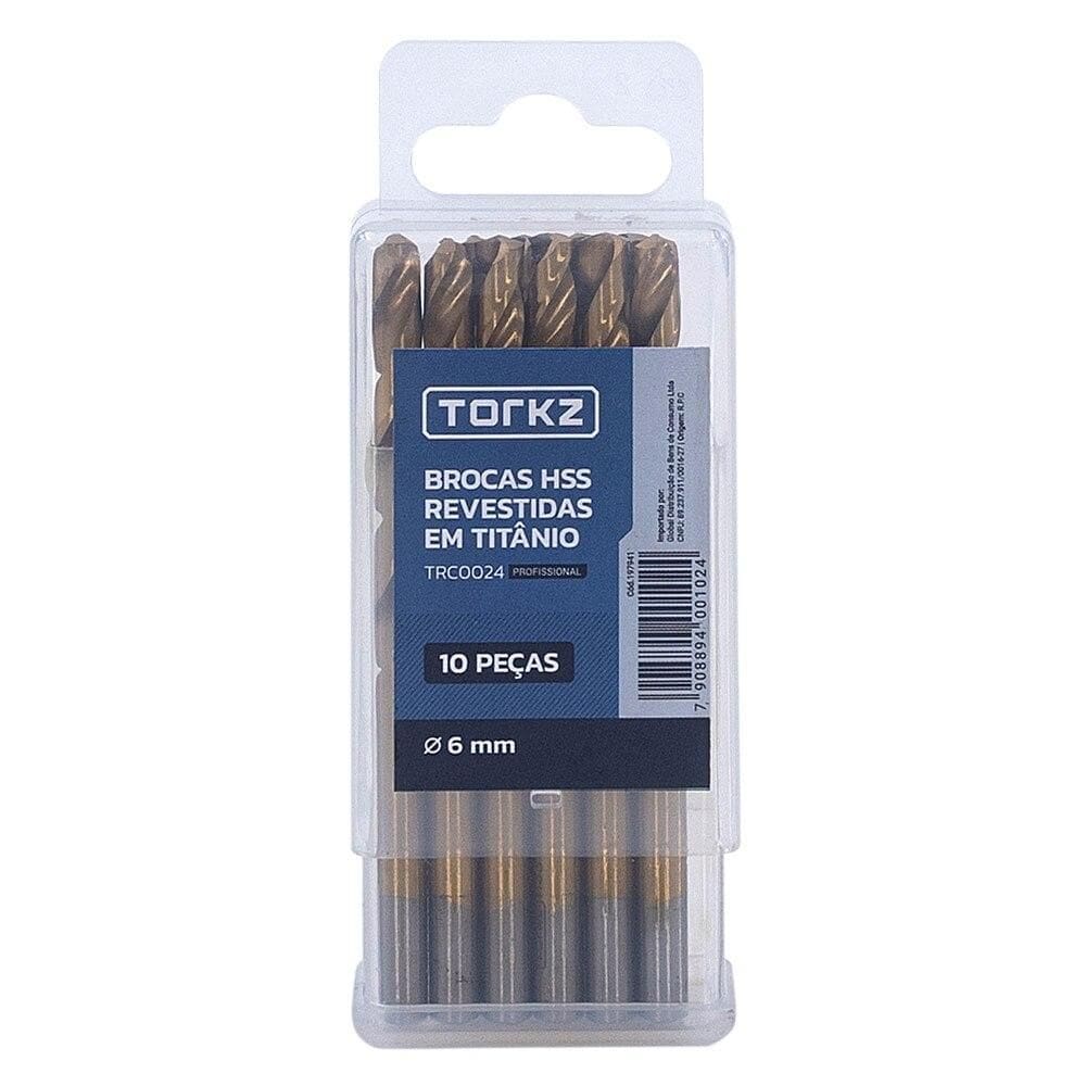 Broca AR Torkz TRC0024 Titânio, 6 mm - 10 Peças