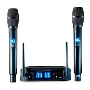 Microfone Sem Fio Digital Multifrequencia Ls916 Preto