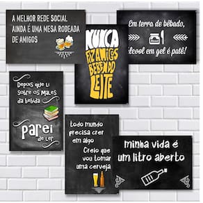 Kit Placas Decorativas 20x30cm MDF Fosco - R+ Adesivos