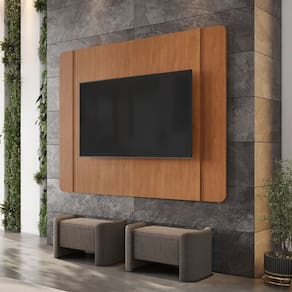 Painel para Tv até 65 Polegada Bordas Arredondadas 180cm Ares 100% Mdf Naturalle