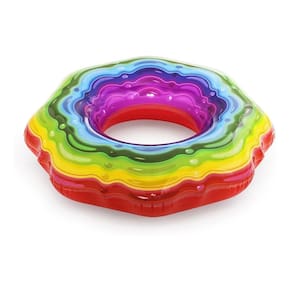 Boia Rainbow Praia Piscina Adulto Criança Festa Bestway