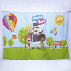 Painel de Festa Retangular Mundo Bita Diversas Medidas - Fera Print