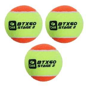 Kit 3 Bolinhas BTXGO Stage 2 Beach Tennis Baixa Compressão Máxima Firmeza Bel