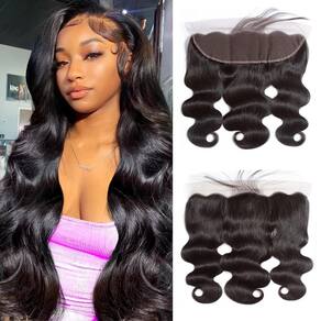 Lace Frontal MMiqus Body Wave 100% cabelo humano 16 cm 13x4