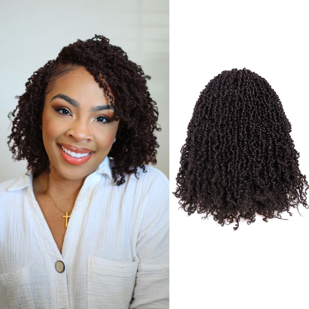 Crochet Hair GIX Yanky Twist, 10 polegadas, 8 pacotes, marrom médio