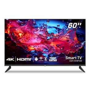 Smart TV HQ 60" UHD 4K, HDR Android 11, Design Slim, Processador Quad Core, Espelhamento de tela - HQSTV60NK