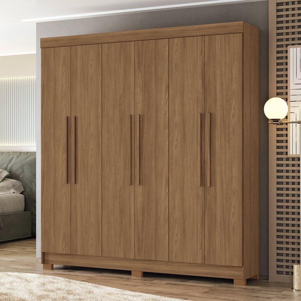 Guarda-roupa 06 Portas 2 Gavetas Mdp Toledo Jatoba