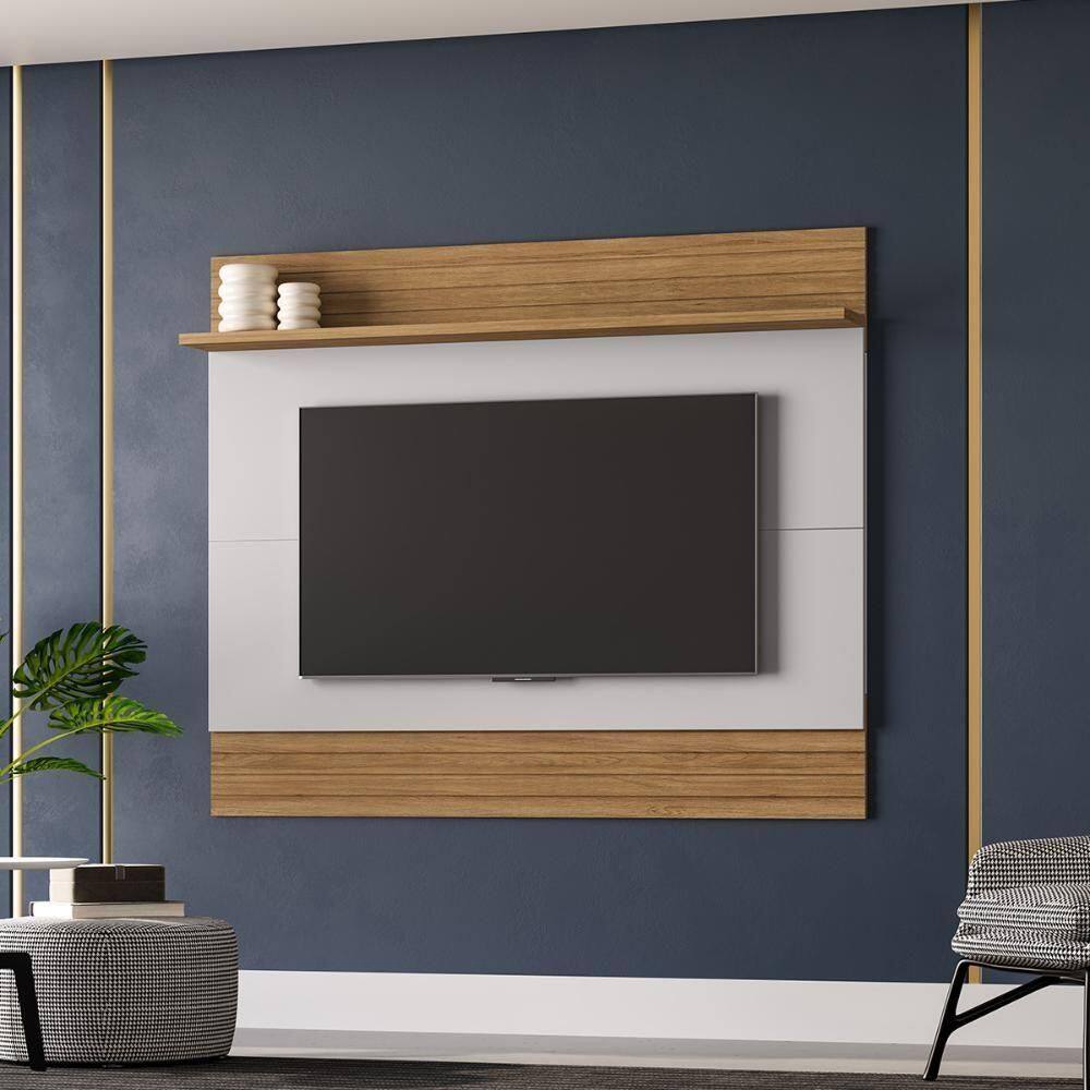 Painel Suspenso Aruana Sala Tv Até 65 Polegadas Cinamomo/Off White