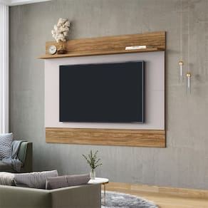 Painel Suspenso Icarai Sala Tv Até 75 Polegadas Cinamomo/Off White