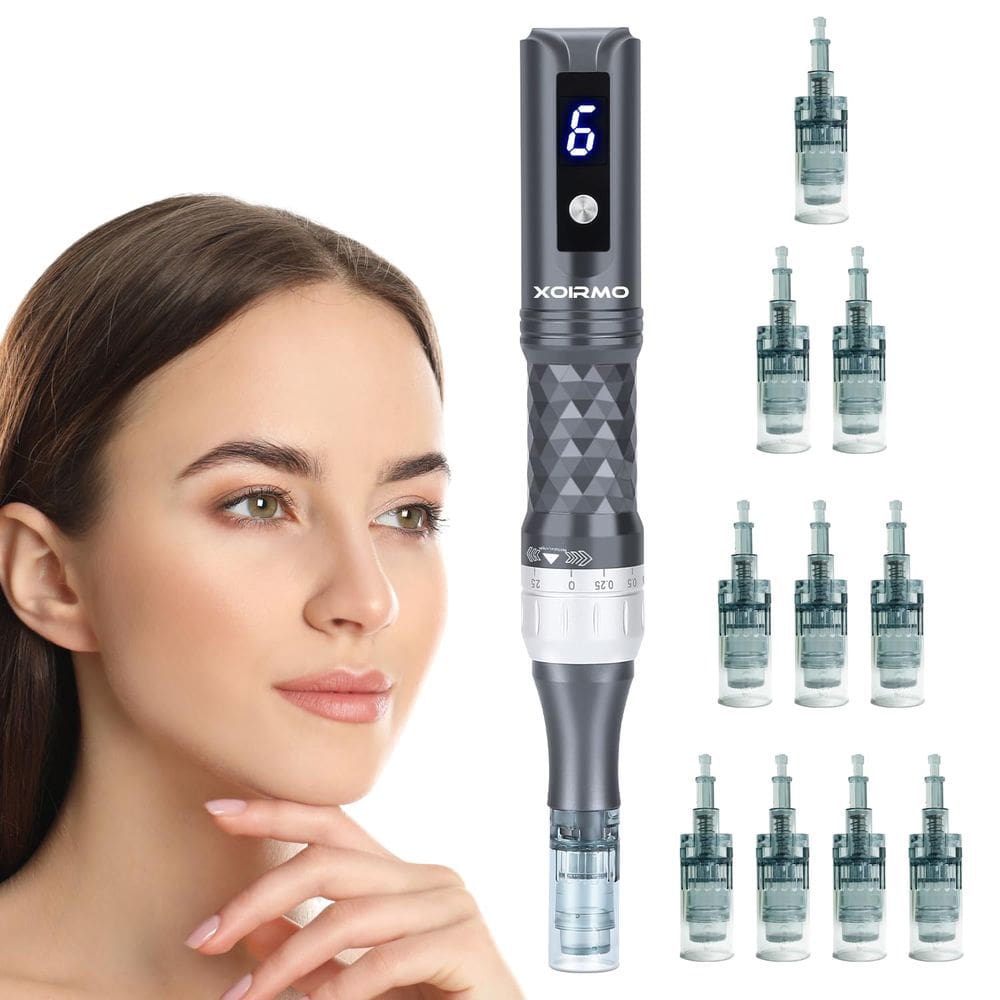 Kit de microagulhamento XOIRMO para rosto e cabelo e barba (0,25 mm)