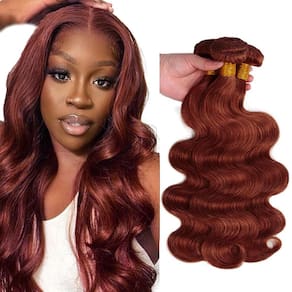 Pacotes de cabelo DiexRlamx Copper Reddish Brown Body Wave 14 cm