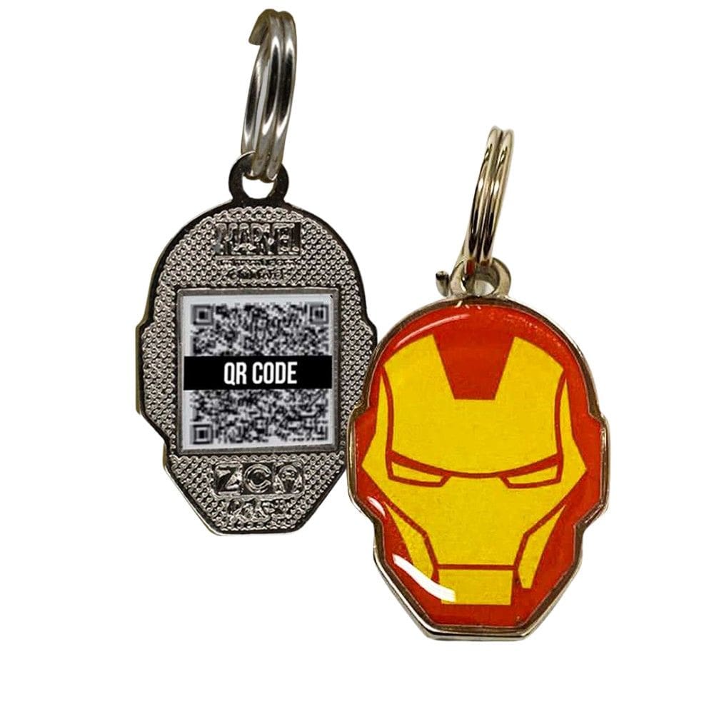 Homem De Ferro PetCode Pingente De Identificação De Metal Para Coleira Com QR Code Oficial Marvel