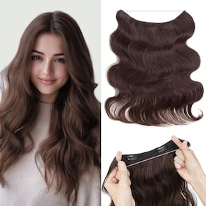 Extensões de cabelo Halo Rich Choices 100% cabelo humano real 40-55 cm