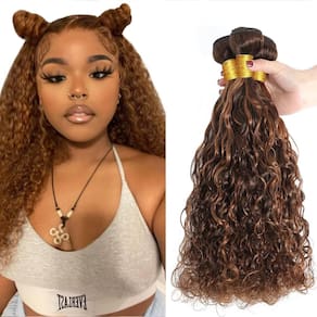 Pacotes de cabelo ZevPiul Chocolate Brown Water Wave 60 cm P4/30