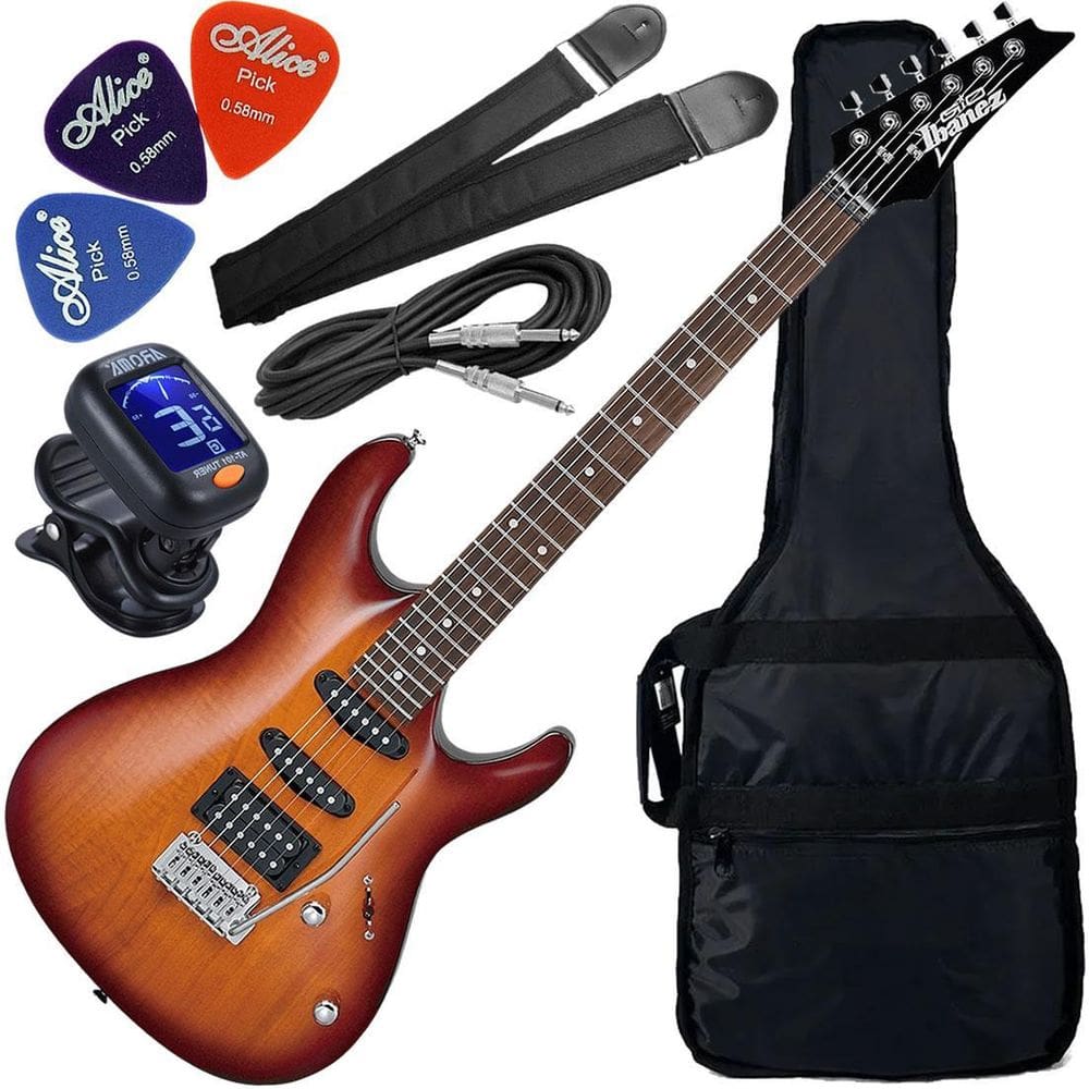 Kit Guitarra Ibanez Gio Gsa60 Hss Brown Sunburst Bs Gx01