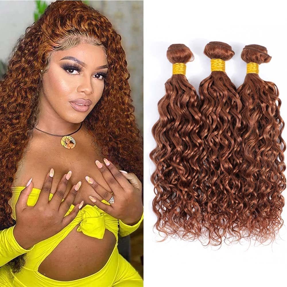 Pacotes de cabelo MAMART Brown Water Wave Brazilian Virgin x3