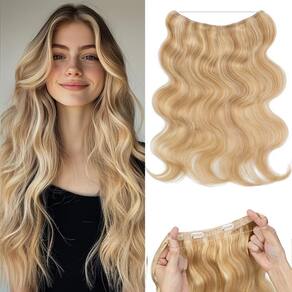 Extensões de cabelo Halo Rich Choices 100% cabelo humano real 40-55 cm