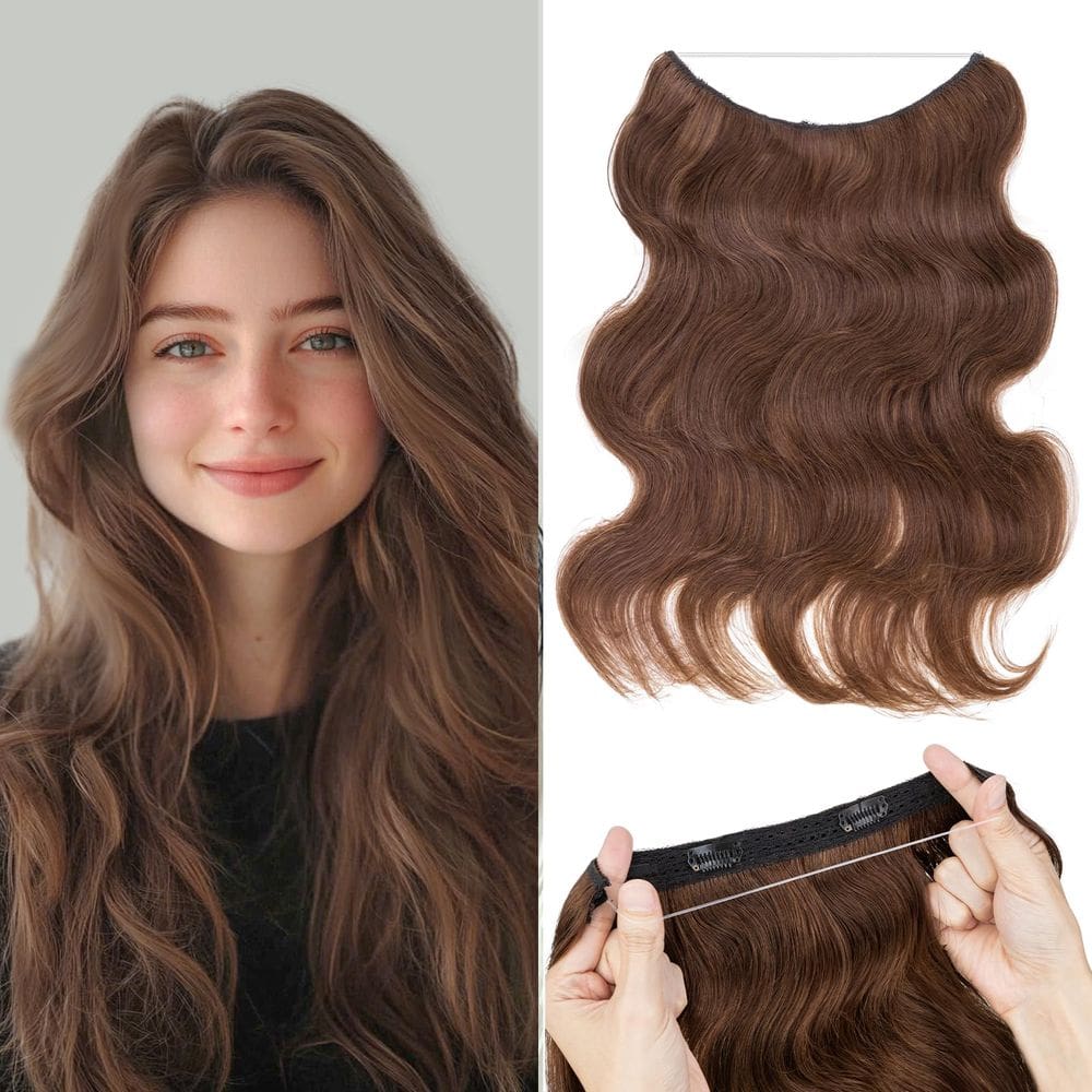 Extensões de cabelo Halo Rich Choices Wave 100% cabelo humano 40 cm