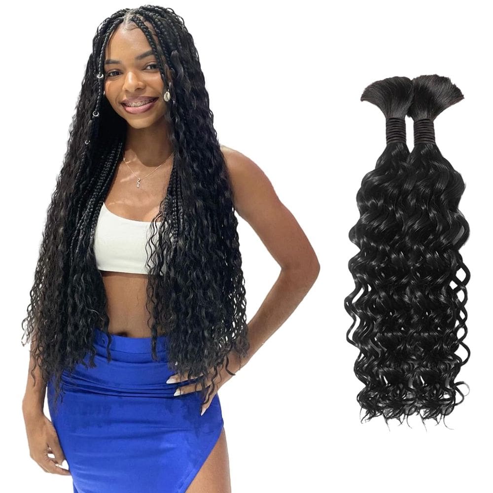 Pacotes Braiding Hair Iuytobe Boho Hair de 24 polegadas Water Wave 2