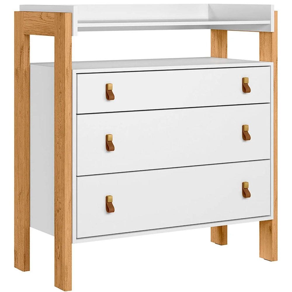 Cômoda Infantil 3 Gavetas com Nicho Fofura