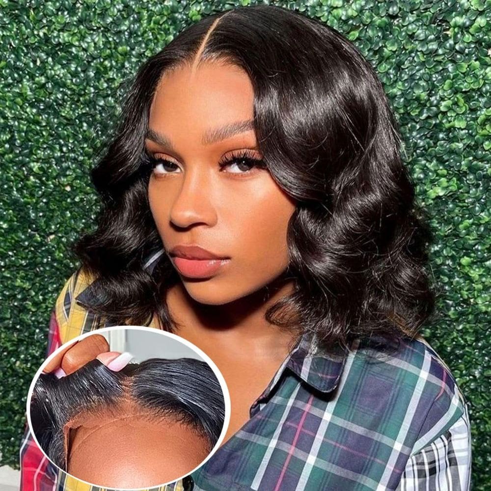 Peruca Atilck Wear and Go Glueless Bob Body Wave 35 cm de cabelo humano