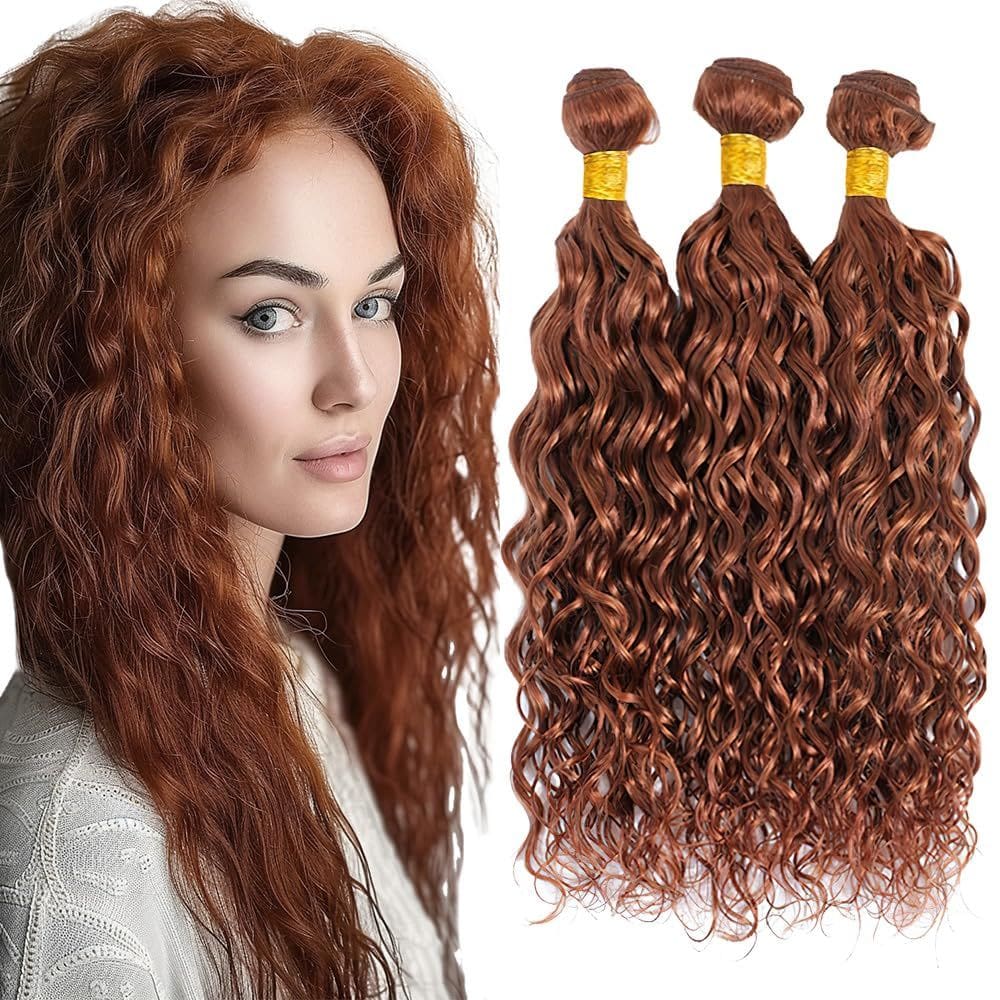 Pacotes de cabelo Yuksoocosh Color 30 Brown Deep Water Wave
