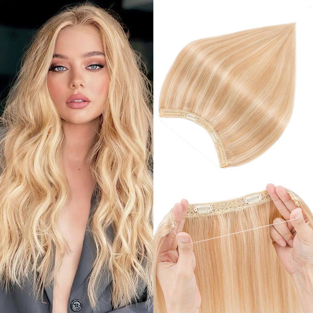 Halo Hair Extensions Prokyvity, cabelo humano 100% real, 14 polegadas