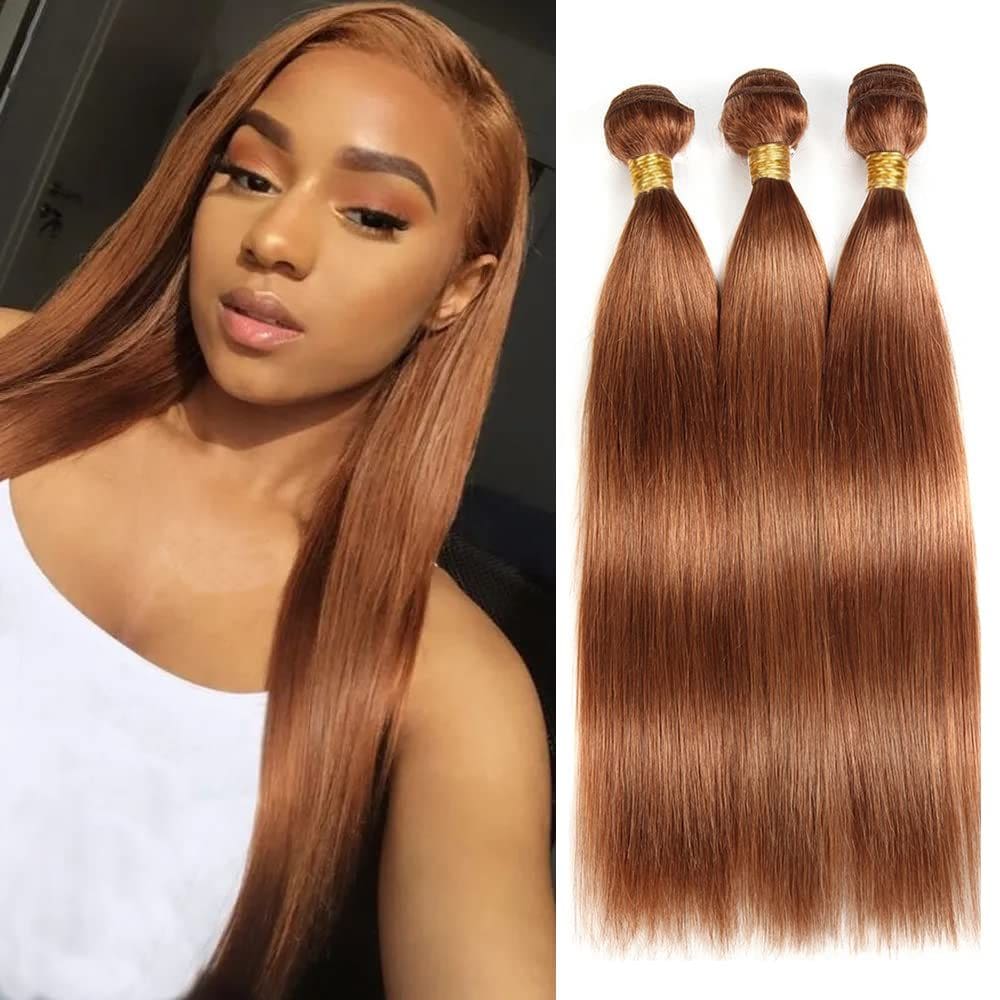 Pacotes de cabelo MAMART Straight Brown 30 Color 30cm-70cm