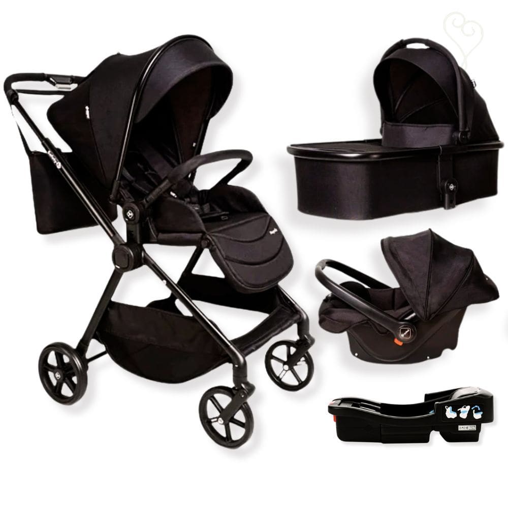 Carrinho De Bebe Moises Ts Magnific 5 Em 1 Full Black - Safety 1St