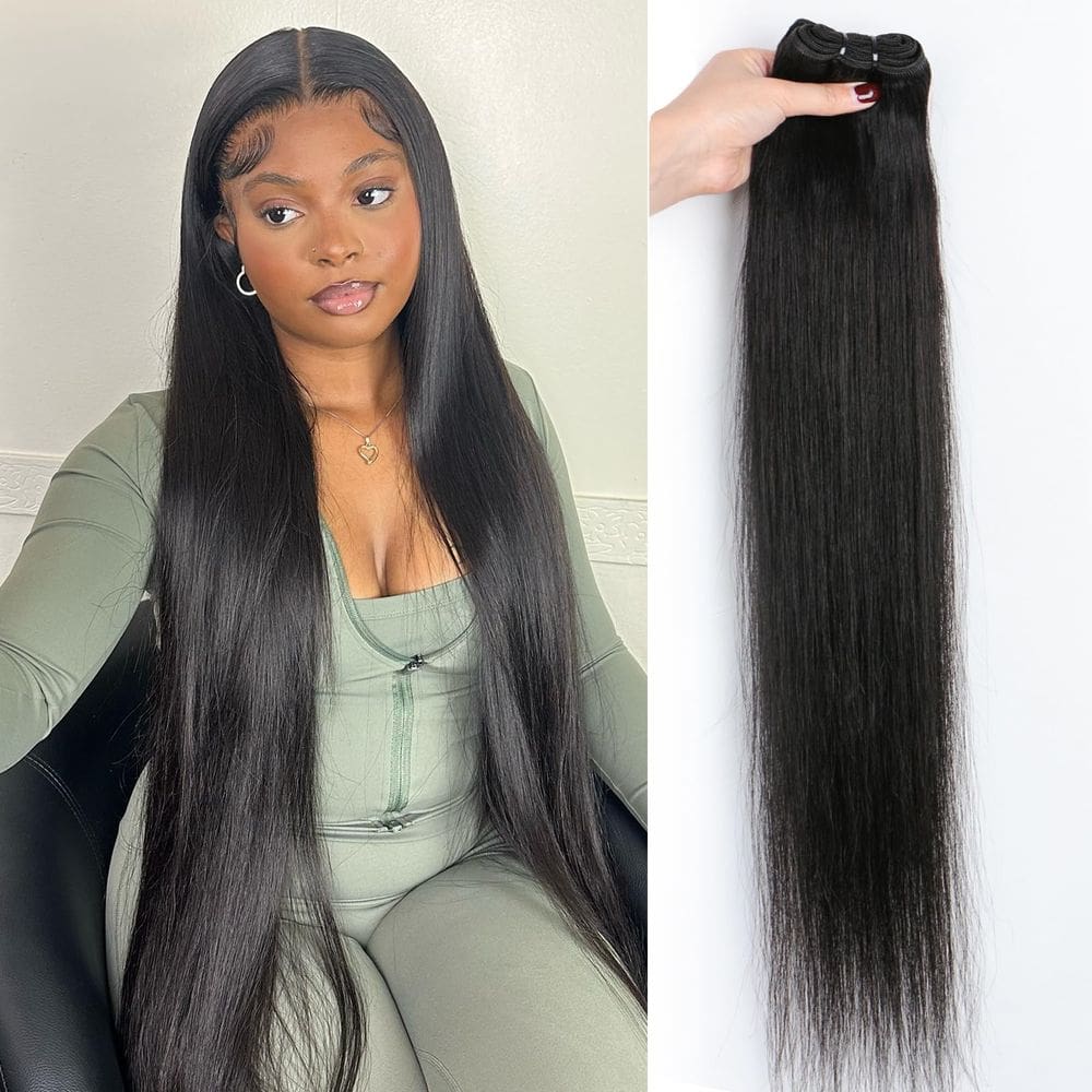 Pacotes de cabelo IQOMOQ Brazilian Straight 16A Virgin Remy