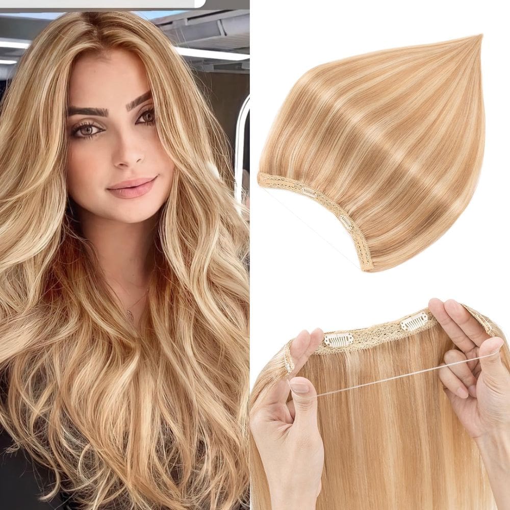 Halo Hair Extensions Prokyvity, cabelo humano 100% real, 14 polegadas